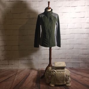 Prana Zinnia Full Zip Jacket in Olive Green